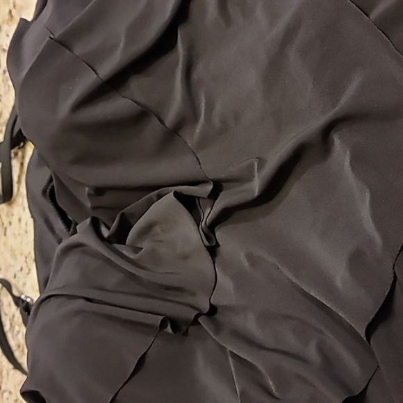 Aqua Green Womens Tiered Tankini Top Black Plus Size - Picture 5 of 7